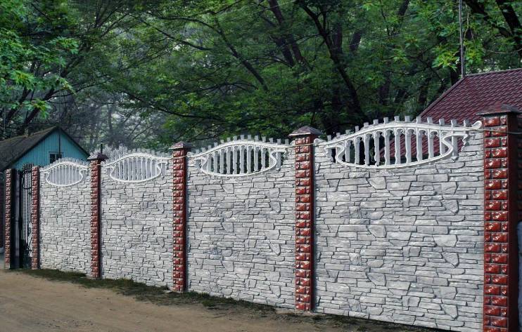 Забор сборный декоративный бетонный